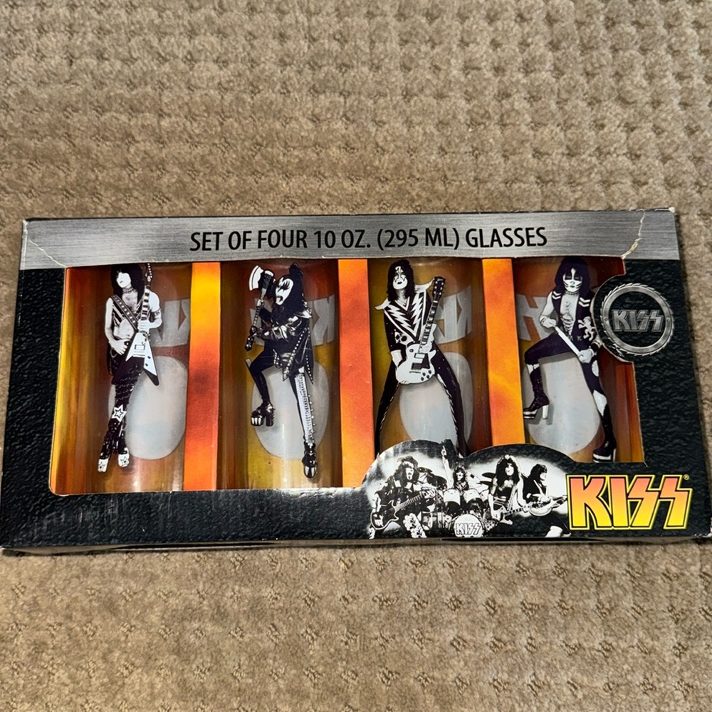 Set of Four 10oz KISS Glasses